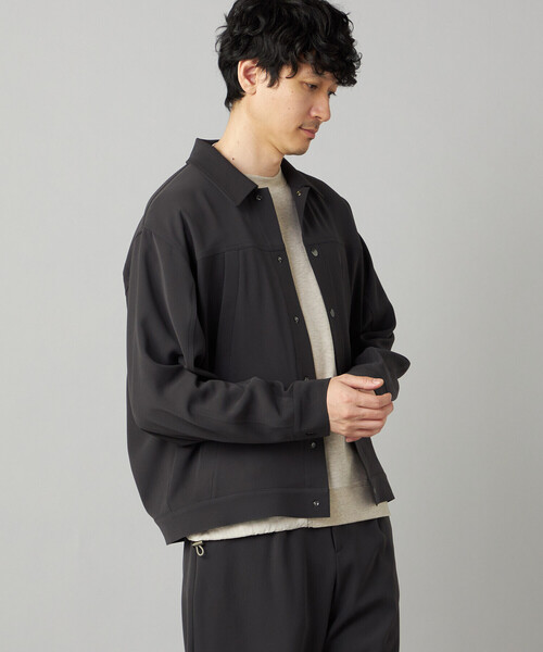COMME CA MEN(コムサメン)の「ダブルトリコチン ブルゾン(ブルゾン・メンズ・ブラック/チャコール・M/L)」の8枚目の写真