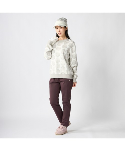 marie claire(マリ・クレール)の「【marie claire/マリ.クレール】レディースクルーネックセーター モノグラム柄 ゴルフ(ニット/セーター・レディース・ホワイト/ブラック/グリーン・X-LARGE/MEDIUM)」の12枚目の写真