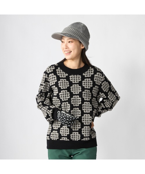 marie claire(マリ・クレール)の「【marie claire/マリ.クレール】レディースクルーネックセーター モノグラム柄 ゴルフ(ニット/セーター・レディース・ホワイト/ブラック/グリーン・X-LARGE/MEDIUM)」の17枚目の写真