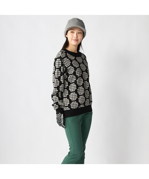 marie claire(マリ・クレール)の「【marie claire/マリ.クレール】レディースクルーネックセーター モノグラム柄 ゴルフ(ニット/セーター・レディース・ホワイト/ブラック/グリーン・X-LARGE/MEDIUM)」の20枚目の写真