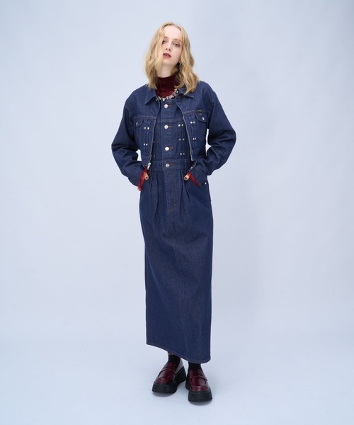 HARE(ハレ)の「【Wrangler×HARE】ウエスタンショートブルゾン(HARE)(デニムジャケット・レディース・ブラック/インディゴブルー・FREE)」の15枚目の写真