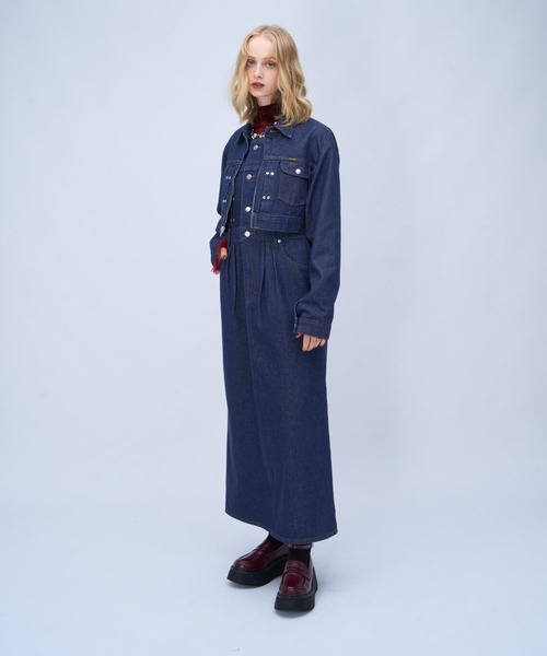 HARE(ハレ)の「【Wrangler×HARE】ウエスタンショートブルゾン(HARE)(デニムジャケット・レディース・ブラック/インディゴブルー・FREE)」の16枚目の写真