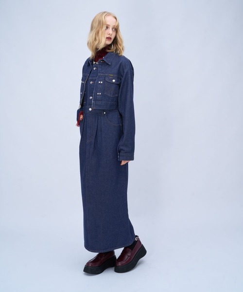 HARE(ハレ)の「【Wrangler×HARE】ウエスタンショートブルゾン(HARE)(デニムジャケット・レディース・ブラック/インディゴブルー・FREE)」の18枚目の写真