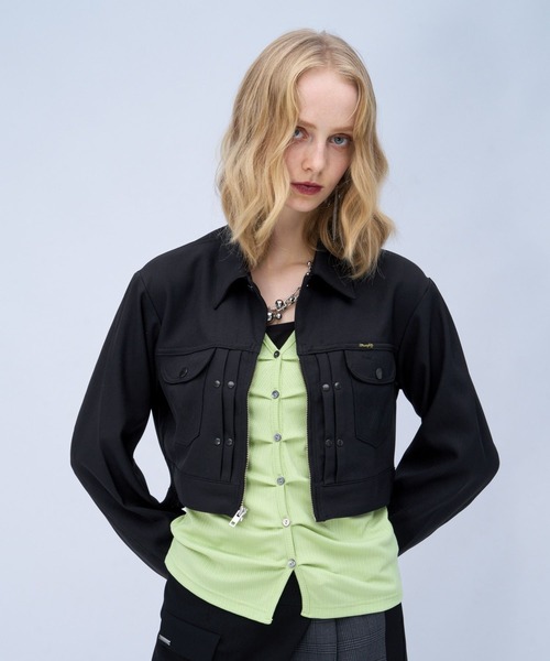 HARE(ハレ)の「【Wrangler×HARE】ウエスタンショートブルゾン(HARE)(デニムジャケット・レディース・ブラック/インディゴブルー・FREE)」の8枚目の写真