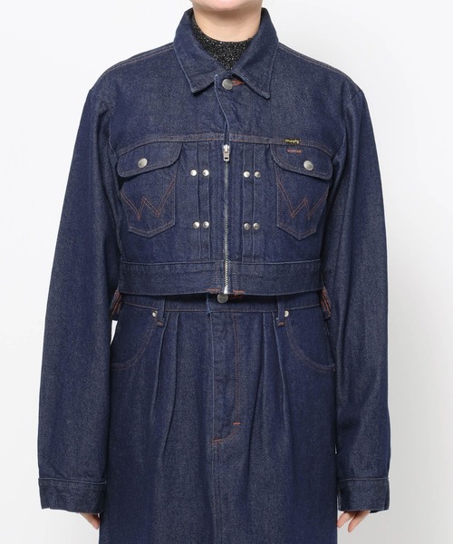 HARE(ハレ)の「【Wrangler×HARE】ウエスタンショートブルゾン(HARE)(デニムジャケット・レディース・ブラック/インディゴブルー・FREE)」の5枚目の写真