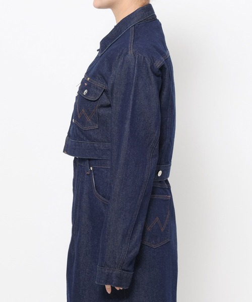 HARE(ハレ)の「【Wrangler×HARE】ウエスタンショートブルゾン(HARE)(デニムジャケット・レディース・ブラック/インディゴブルー・FREE)」の6枚目の写真