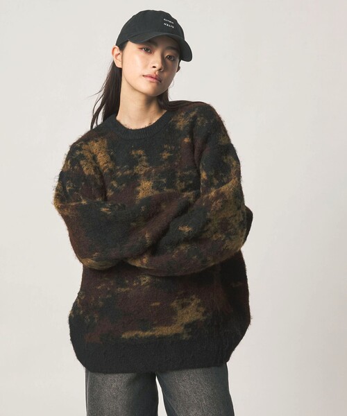 CITEN(シテン)の「<CITEN>ブラッシュドカモニット(ニット/セーター・メンズ・ブラック/ナチュラル・L/M)」の18枚目の写真