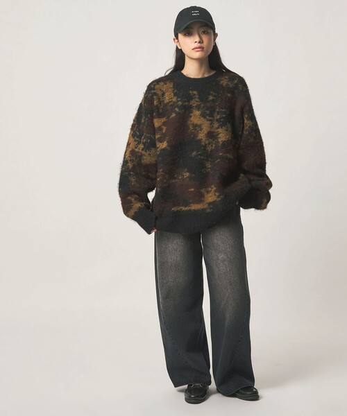 CITEN(シテン)の「<CITEN>ブラッシュドカモニット(ニット/セーター・メンズ・ブラック/ナチュラル・L/M)」の17枚目の写真