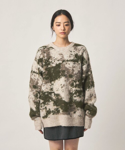 CITEN(シテン)の「<CITEN>ブラッシュドカモニット(ニット/セーター・メンズ・ブラック/ナチュラル・L/M)」の16枚目の写真