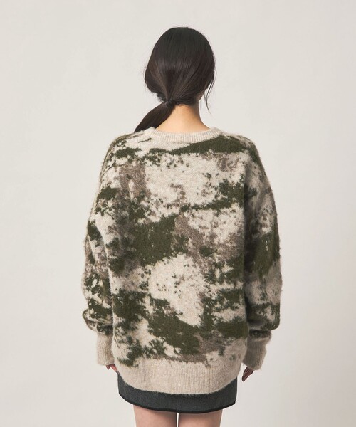 CITEN(シテン)の「<CITEN>ブラッシュドカモニット(ニット/セーター・メンズ・ブラック/ナチュラル・L/M)」の14枚目の写真