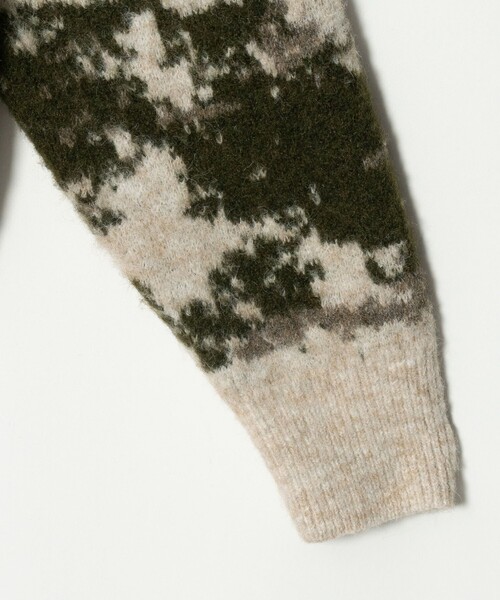 CITEN(シテン)の「<CITEN>ブラッシュドカモニット(ニット/セーター・メンズ・ブラック/ナチュラル・L/M)」の10枚目の写真