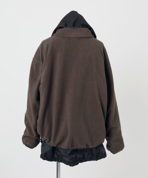 B.C STOCK(ベーセーストック)の「《2枚セット》ウォッシャブル / フリースライナー付きフードブルゾン(その他アウター・レディース・ブラック/ベージュ・FREE)」の14枚目の写真