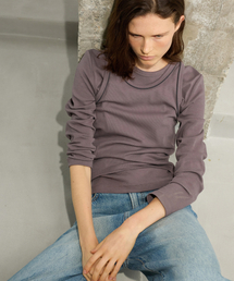 Twofold Layered T-shirt - Dusty Brown