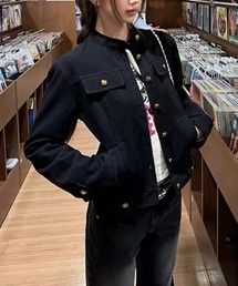 シングルブレストデニムジャケット