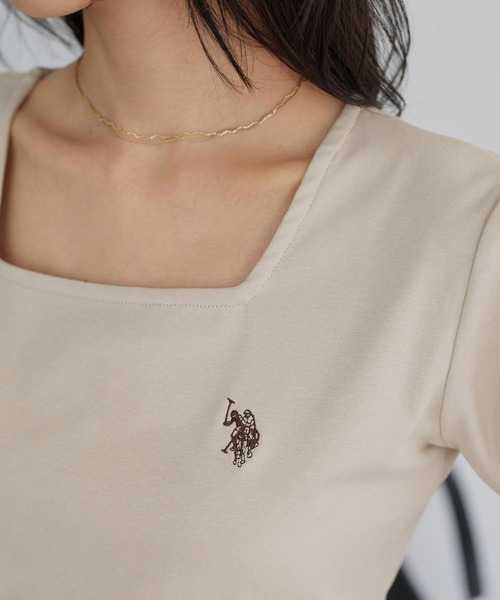 U.S. POLO ASSN.（ユーエスポロアッスン）の「[ U.S. POLO ASSN. ] M L 選べるタイプ長袖Tシャツ（Tシャツ/カットソー・レディース・ブラック/アイボリー/杢グレー/グレイッシュベージュ/ブラック系/グレー系/ベージュ系/アイボリー系・M/L/M1/L1）」の16枚目の写真