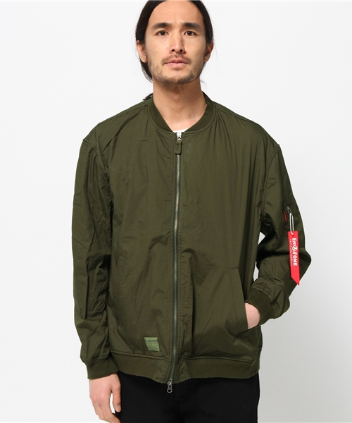 WHO'S WHO gallery（フーズフーギャラリー）の「【Em@//ONE】ボンディングMA-1（ブルゾン・メンズ・ベージュ/オリーブ/ブラック・LARGE/MEDIUM）」の3枚目の写真