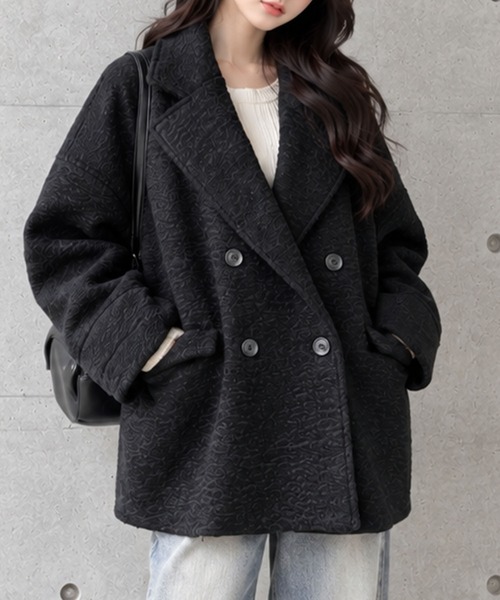 GLAMOROUS JANE(グラマラスジェーン)の「カールシャギーダブルコート(チェスターコート・レディース・アイボリー/ブラウン/ブラック/チャコールグレー・FREE)」の13枚目の写真