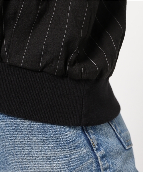 AZUL ENCANTO（アズールエンカント）の「裾リブ丸首ブラウス（シャツ/ブラウス・レディース・ブラック系その他/ホワイト系その他・MEDIUM/SMALL/LARGE）」の9枚目の写真