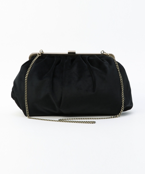 MOUSSY（マウジー）の「VELVET BIG CLUCH（ショルダーバッグ・レディース・ダークグリーン/ブラック・FREE）」の2枚目の写真