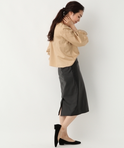 A part by（アパートバイ）の「フェイクレザータイトスカート 732498 （スカート・レディース・ベージュ/ブラック・MEDIUM/LARGE）」の11枚目の写真