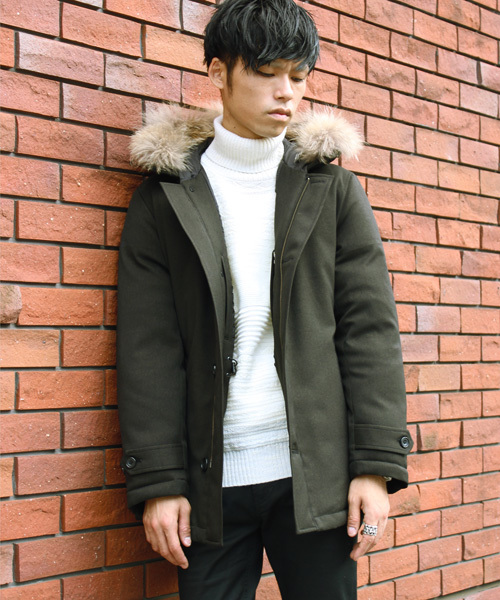 ESSENTIAL GARMENT MEN'S BIGI（エッセンシャルガーメントメンズビギ）の「タートルネックニット/パネルリンクス柄（ニット/セーター・メンズ・ネイビー/カーキ/ホワイト・S/M/L）」の7枚目の写真