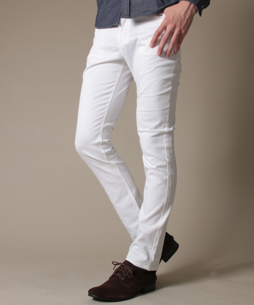 THE CASUAL(カジュアル)の「カラースキニーパンツ(その他パンツ・メンズ・ネイビー/ブラウン系カモフラージュ/チェック/グリーン/カーキ/ライトピンク/ベージュ/ワイン/ブルー/グレー系カモフラージュ/レッド/ライトグレー/ホワイト/チャコールグレー/ブラック・M/L/XL)」の2枚目の写真