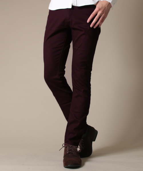 THE CASUAL(カジュアル)の「カラースキニーパンツ(その他パンツ・メンズ・ネイビー/ブラウン系カモフラージュ/チェック/グリーン/カーキ/ライトピンク/ベージュ/ワイン/ブルー/グレー系カモフラージュ/レッド/ライトグレー/ホワイト/チャコールグレー/ブラック・M/L/XL)」の12枚目の写真