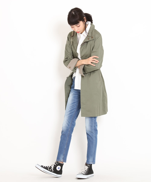 LIPSTAR(リップスター)の「スリムテーパードデニムパンツ(デニムパンツ・レディース・ブルー/ネイビー・S(1)/M(2))」の11枚目の写真