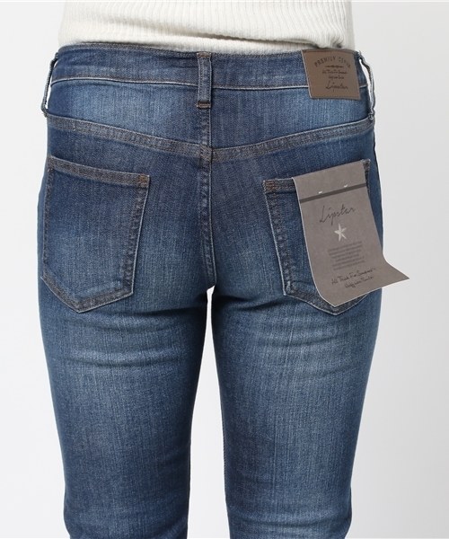 LIPSTAR(リップスター)の「スリムテーパードデニムパンツ(デニムパンツ・レディース・ブルー/ネイビー・S(1)/M(2))」の7枚目の写真