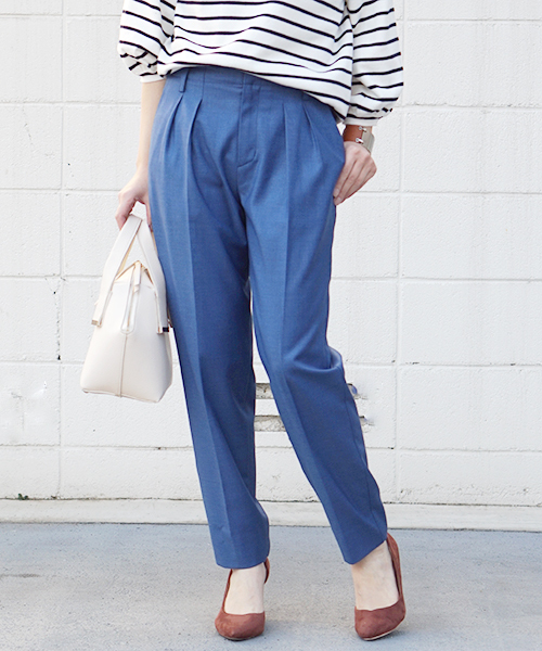 laboratory work（ラボラトリーワーク）の「ツイルストレッチテーパードパンツ（その他パンツ・レディース・ベージュ/ネイビー/インディゴブルー・SMALL/MEDIUM）」の3枚目の写真