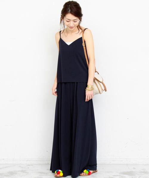 BEAUTY&YOUTH UNITED ARROWS（ビューティーアンドユースユナイテッドアローズ）の「BY∴ ジャージータックワイドパンツ　-手洗い可能- ◆（その他パンツ・レディース・ネイビー/マスタード/ブラック・FREE）」の14枚目の写真