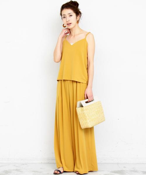 BEAUTY&YOUTH UNITED ARROWS（ビューティーアンドユースユナイテッドアローズ）の「BY∴ ジャージータックワイドパンツ　-手洗い可能- ◆（その他パンツ・レディース・ネイビー/マスタード/ブラック・FREE）」の7枚目の写真