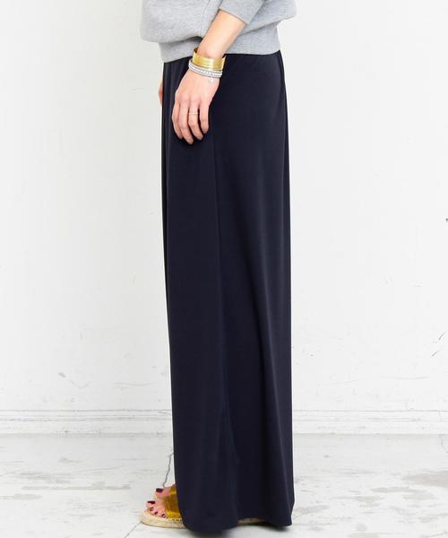 BEAUTY&YOUTH UNITED ARROWS（ビューティーアンドユースユナイテッドアローズ）の「BY∴ ジャージータックワイドパンツ　-手洗い可能- ◆（その他パンツ・レディース・ネイビー/マスタード/ブラック・FREE）」の8枚目の写真