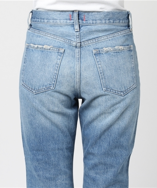 Denime(ドゥニーム)の「クロップドフレアジーンズ(デニムパンツ・レディース・ライトインディゴブルー/ダークインディゴブルー・3/1/2)」の7枚目の写真