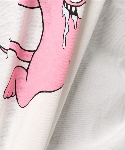 PUNYUS（プニュズ）の「マウスカップルT（Tシャツ/カットソー・レディース・ブラック/ホワイト/杢グレー・3/4）」の10枚目の写真