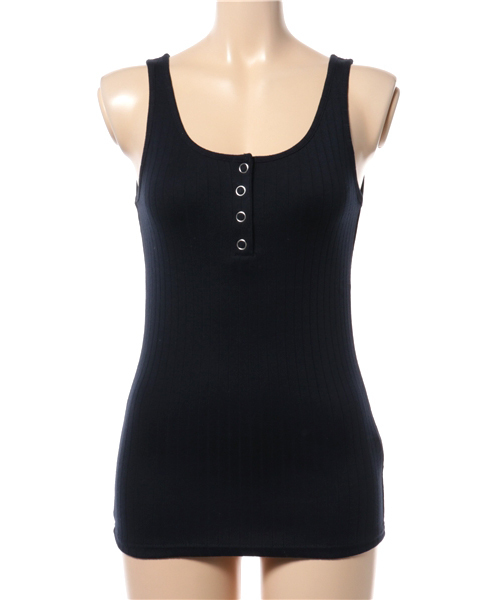 VENCEEXCHANGE（ヴァンスエクスチェンジ）の「ドットボタンヘンリータンクトップ（タンクトップ・レディース・ピンク/オフホワイト/グレー/ブラック/オリーブ/ライトブルー/イエロー/ネイビー・MEDIUM）」の19枚目の写真