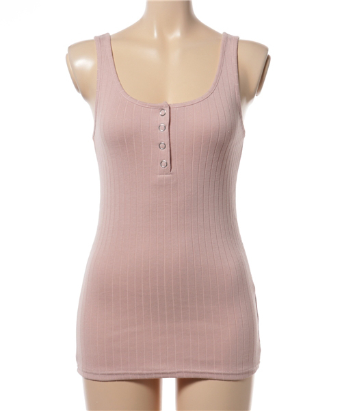 VENCEEXCHANGE（ヴァンスエクスチェンジ）の「ドットボタンヘンリータンクトップ（タンクトップ・レディース・ピンク/オフホワイト/グレー/ブラック/オリーブ/ライトブルー/イエロー/ネイビー・MEDIUM）」の21枚目の写真