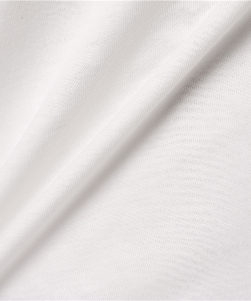 Honeys（ハニーズ）の「オーガニッククルーＴシャツ（Tシャツ/カットソー・レディース・オフホワイト/杢グレー/ブラック/カーキ/レッド/ホワイト×ブラック/ホワイト×ブルー/ネイビー・M/S/LL/L）」の14枚目の写真