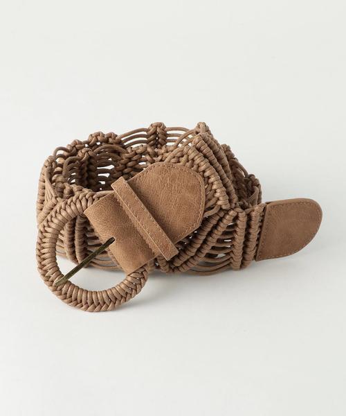 Another Edition（アナザーエディション）の「ロウビキCordベルト ◆（ベルト・レディース・ネイビー/ブラウン/ナチュラル・FREE）」の2枚目の写真