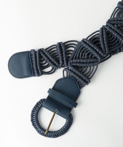 Another Edition（アナザーエディション）の「ロウビキCordベルト ◆（ベルト・レディース・ネイビー/ブラウン/ナチュラル・FREE）」の4枚目の写真