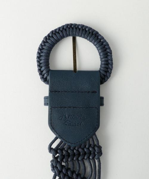 Another Edition（アナザーエディション）の「ロウビキCordベルト ◆（ベルト・レディース・ネイビー/ブラウン/ナチュラル・FREE）」の5枚目の写真