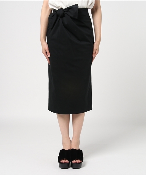 un dix cors（アンディコール）の「リボンミディタイトスカート（スカート・レディース・ブラック/ピンク・ﾌﾘ-）」の5枚目の写真