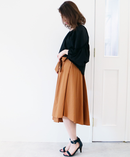 N.（N. Natural Beauty Basic）（エヌエヌナチュラルビューティーベーシック）の「取外しベルト付イレギュラーヘムタイプライタースカート（スカート・レディース・ピンク/ブラウン/グリーン/ブルー/ベージュ・MEDIUM）」の20枚目の写真