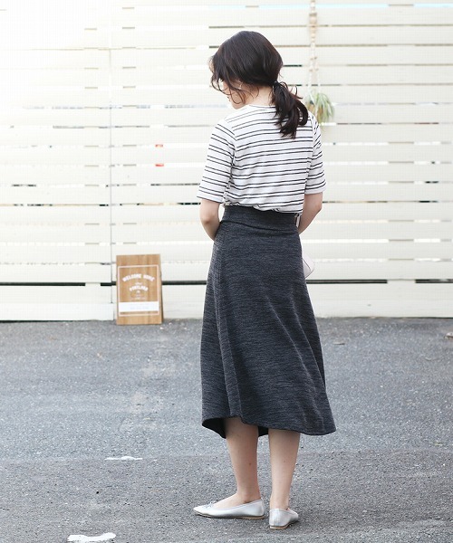 reca（レカ）の「【新色追加】ウエストゴムリブスウェット フレアスカート（スカート・レディース・ブラック/ライトグレー/ダークグレー/ネイビー/ダークグリーン/ボルドー・FREE）」の19枚目の写真