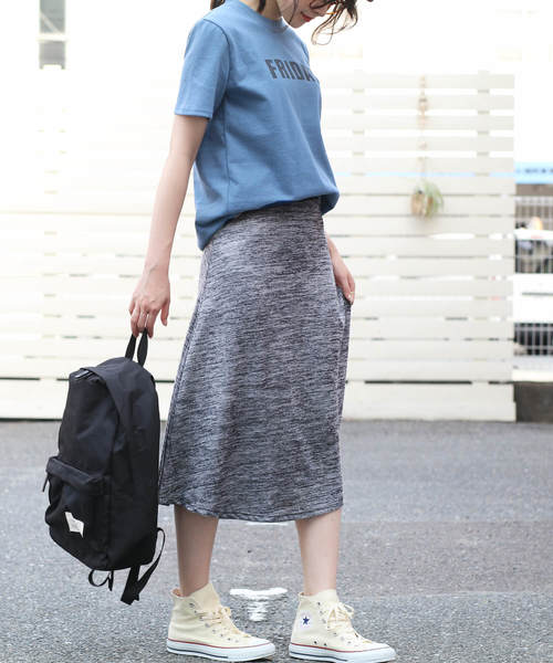 reca（レカ）の「【新色追加】ウエストゴムリブスウェット フレアスカート（スカート・レディース・ブラック/ライトグレー/ダークグレー/ネイビー/ダークグリーン/ボルドー・FREE）」の15枚目の写真