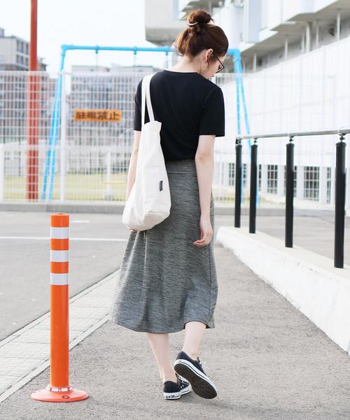 reca（レカ）の「【新色追加】ウエストゴムリブスウェット フレアスカート（スカート・レディース・ブラック/ライトグレー/ダークグレー/ネイビー/ダークグリーン/ボルドー・FREE）」の11枚目の写真