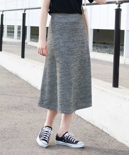 reca（レカ）の「【新色追加】ウエストゴムリブスウェット フレアスカート（スカート・レディース・ブラック/ライトグレー/ダークグレー/ネイビー/ダークグリーン/ボルドー・FREE）」の12枚目の写真