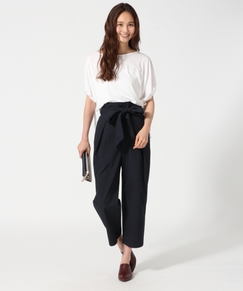 GLOBAL WORK（グローバルワーク）の「【機能素材】ドロストスリーブＴ半袖/759642（Tシャツ/カットソー・レディース・グリーン/ホワイト/ピンク系その他/ブラック/グレー・MEDIUM/LARGE）」の6枚目の写真