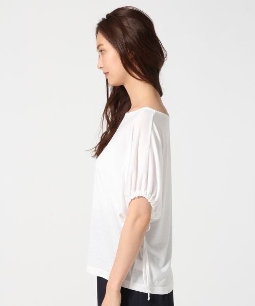 GLOBAL WORK（グローバルワーク）の「【機能素材】ドロストスリーブＴ半袖/759642（Tシャツ/カットソー・レディース・グリーン/ホワイト/ピンク系その他/ブラック/グレー・MEDIUM/LARGE）」の14枚目の写真