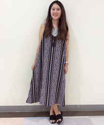 LBC | プリント柄キャミワンピース巾着付き(ワンピース)